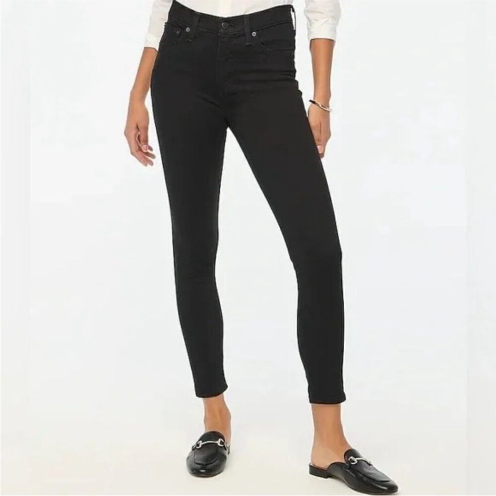 J.Crew High Rise Skinny Jeans – Black, Stretch Denim, Size 31